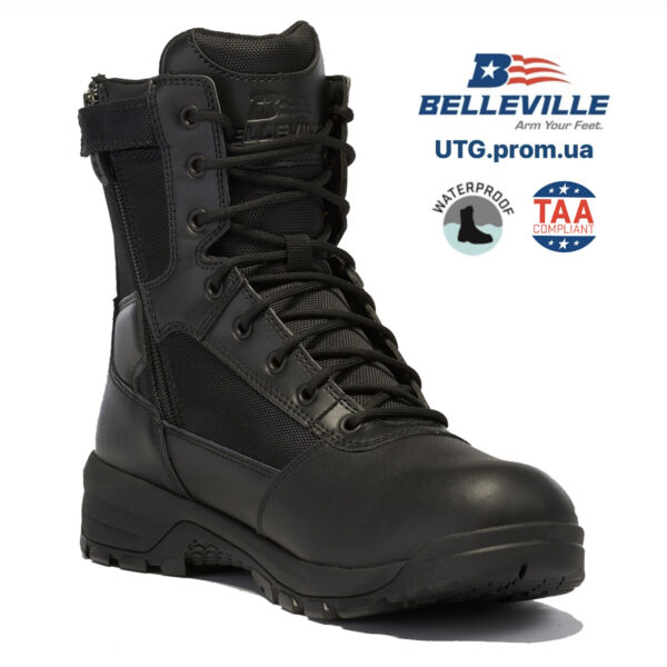 Ботинки Belleville Spear Point 8" WP Lightweight Side-zip. Black
