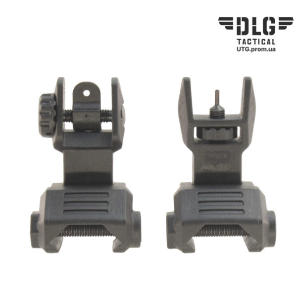 Висока мушка з цілком DLG Tactical (DLG-167) складані на Picatinny, чорний