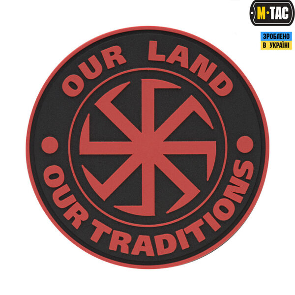 M-TAC НАШИВКА OUR LAND PVC RED