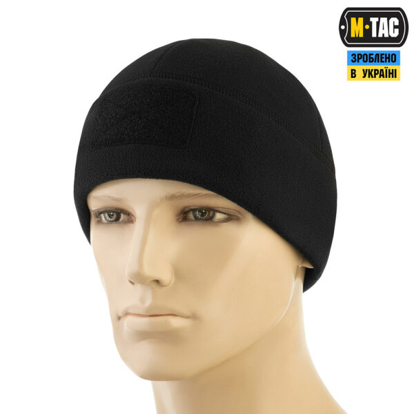 M-Tac шапка Watch Cap Elite флис (320г/м2) с липучкою Black