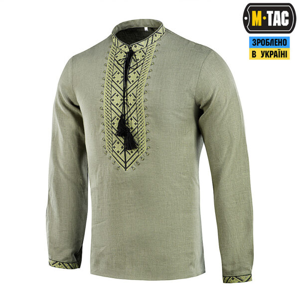 M-TAC ВИШИВАНКА 100% ЛЬОН ОЛИВА